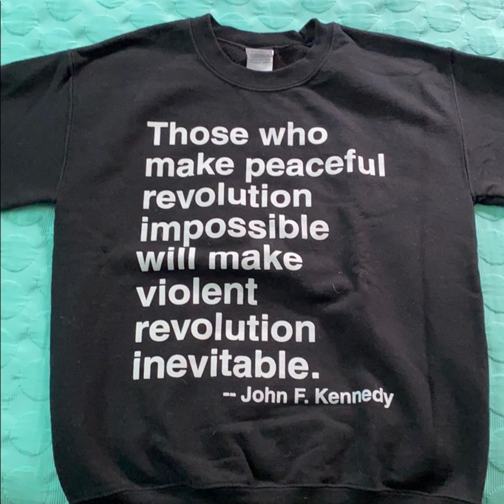 Black crewneck sweatshirt